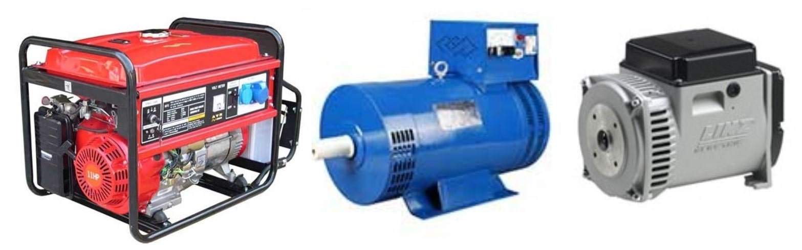 ژنراتور تک فاز مختلف به صورت پکیج اکسید شده و غیر آن