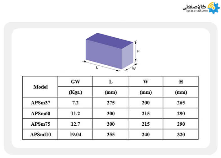 مشخصات ابعادی پمپ خودمکش لئو