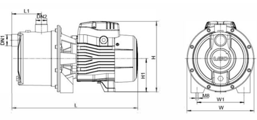 ابعاد پمپ جتی لئو