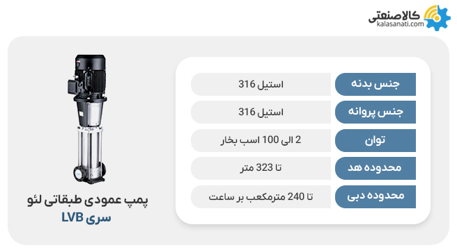 پمپ عمودی طبقاتی لئو سری lvb