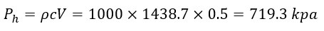 مقدار افزایش فشار آّ ناشی از بستن ناگهانی شیر