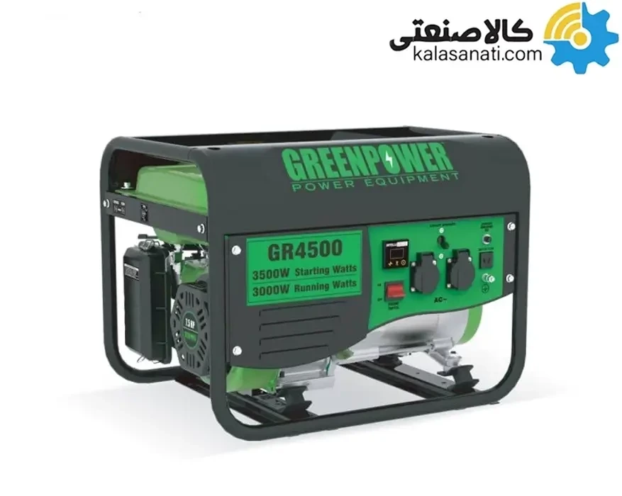 موتور برق بنزینی تکفاز هندلی 3 کیلووات گرین پاور مدل GR4500