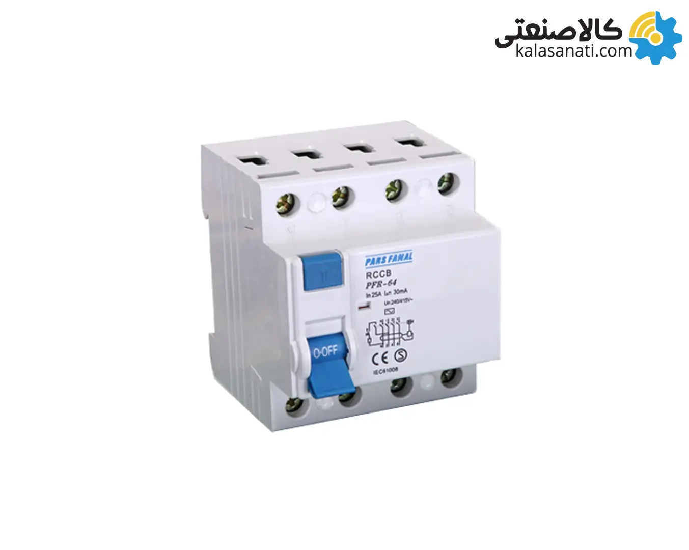 کلید محافظ جان (RCCB) پارس فانال چهار پل 25 آمپر سری PFR64
